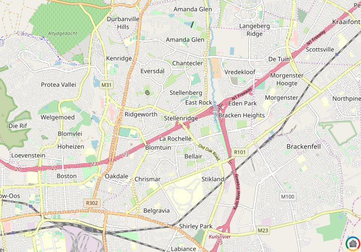 Map location of Vosfontein